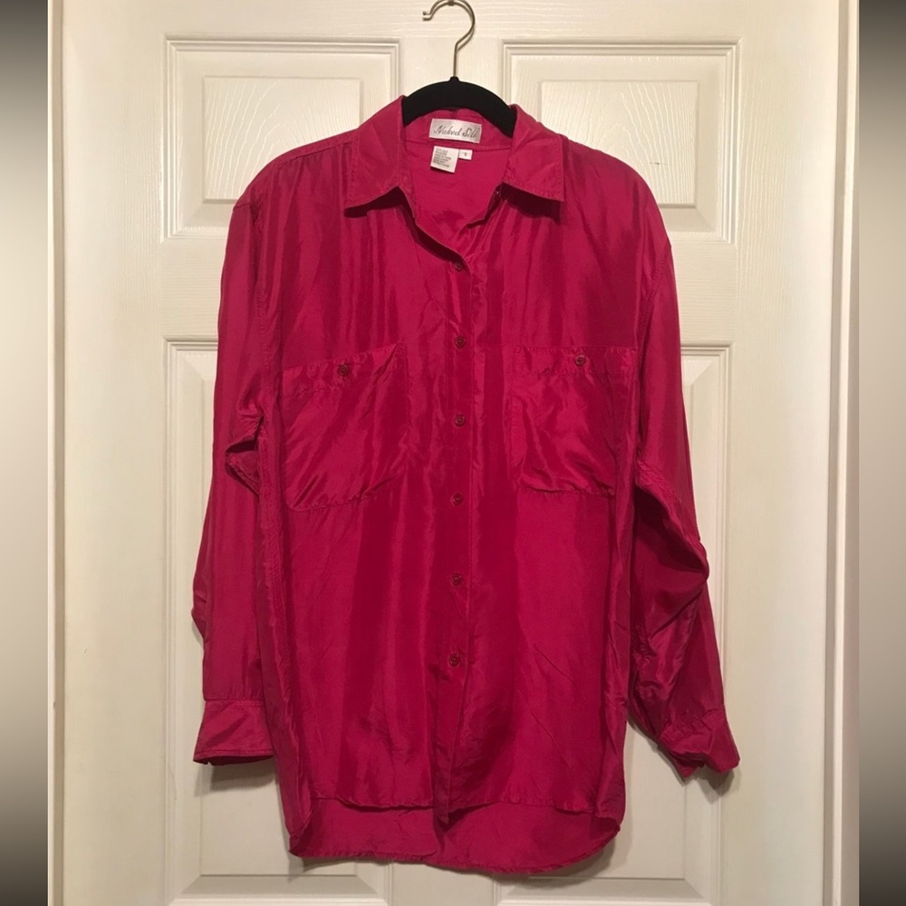 Naked Silk Button Down Shirt Sz. S